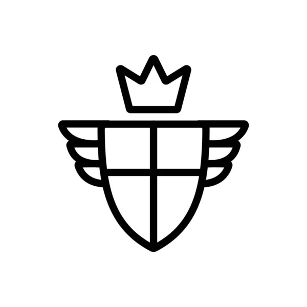 Blazon-ikonvektorn. Isolerad kontur symbol illustration — Stock vektor