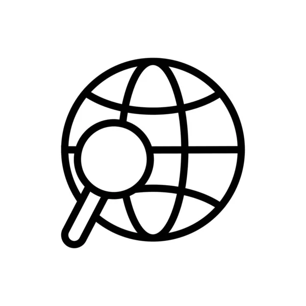 Procure o vetor ícone do planeta. Isolado contorno símbolo ilustração — Vetor de Stock