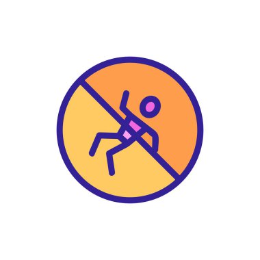 Islak temizlik ikonu vektörü. İzole edilmiş kontür sembolü gösterimi