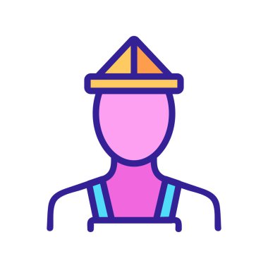 Boyacı simgesi bir vektördür. İzole edilmiş kontür sembolü gösterimi