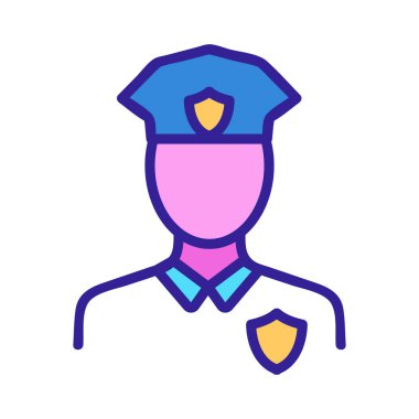 Şerif ikon vektörü. İzole edilmiş kontür sembolü gösterimi