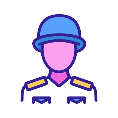 Polis ikon vektörü. İzole edilmiş kontür sembolü gösterimi