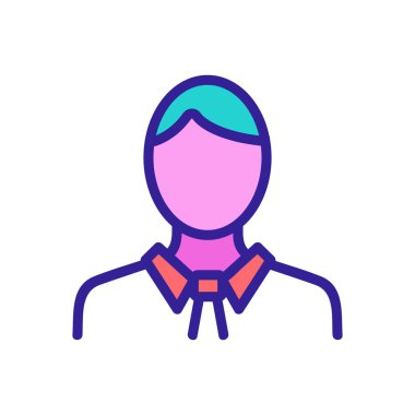 Öğrenci simgesi vektörü. İzole edilmiş kontür sembolü gösterimi