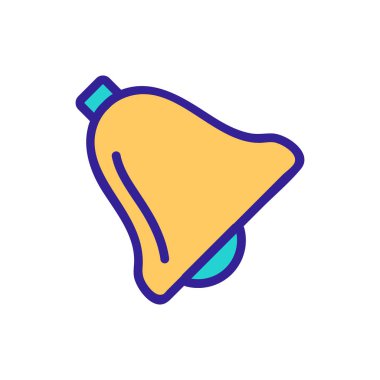 Çan simgesi vektörüne dikkat edin. İzole edilmiş kontür sembolü gösterimi