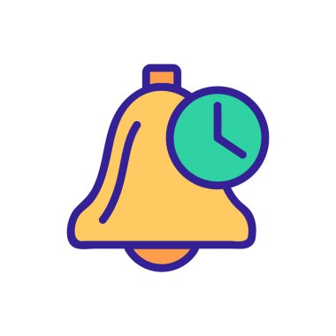 Çan simgesi vektörüne dikkat edin. İzole edilmiş kontür sembolü gösterimi