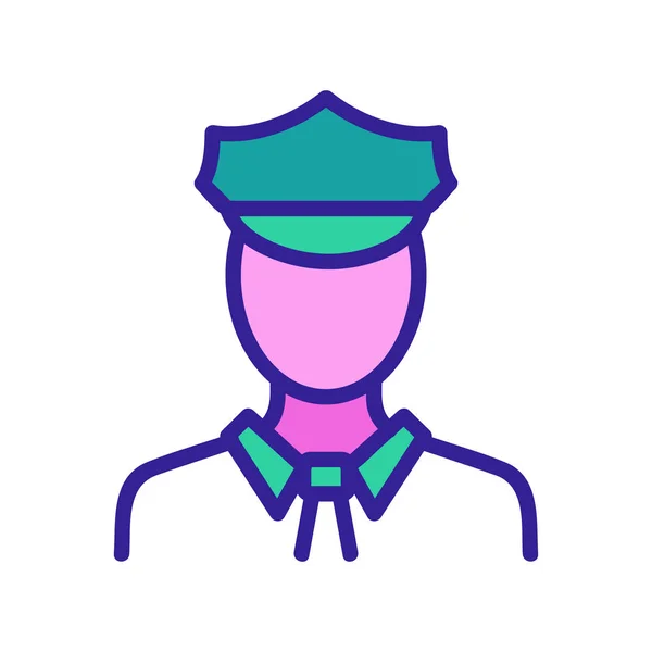 Vetor ícone da polícia. Isolado contorno símbolo ilustração —  Vetores de Stock