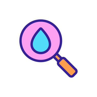 Kan ikonu vektörünü incele. İzole edilmiş kontür sembolü gösterimi