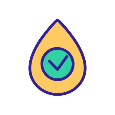 Hastane kan ikonu vektörü. İzole edilmiş kontür sembolü gösterimi