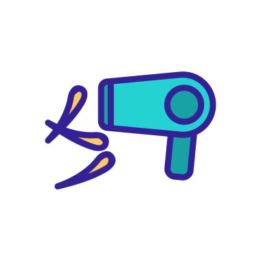 Saç kaybı ikon vektörü. İzole edilmiş kontür sembolü gösterimi