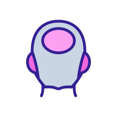 Saç kaybı ikon vektörü. İzole edilmiş kontür sembolü gösterimi