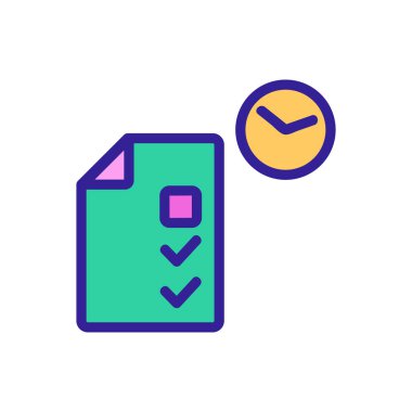 Sınav bilgi simgesi vektörü. İzole edilmiş kontür sembolü gösterimi