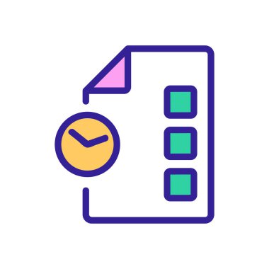 Sınav bilgi simgesi vektörü. İzole edilmiş kontür sembolü gösterimi