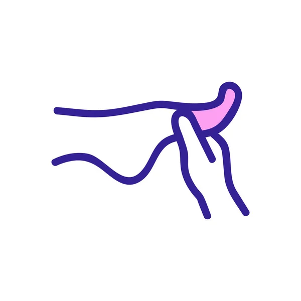 Vetor ícone de massagem nos pés. Isolado contorno símbolo ilustração — Vetor de Stock