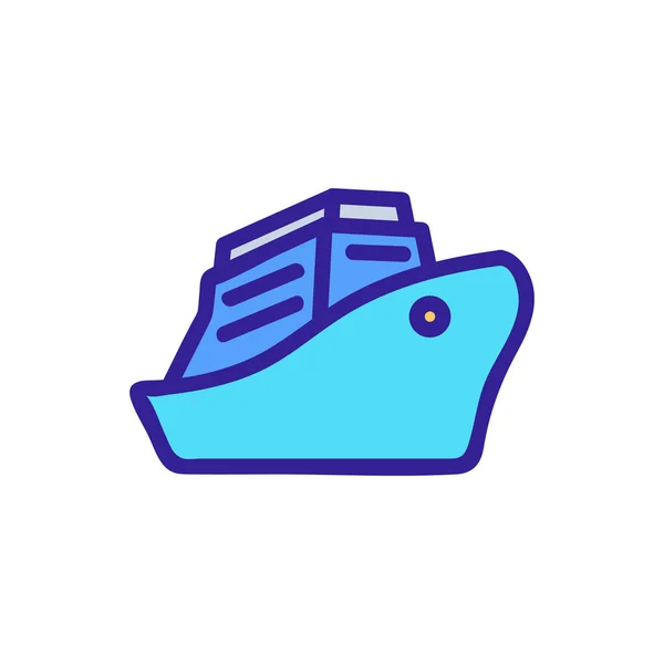 Yachtsymbol-Vektor. Isolierte Kontursymboldarstellung — Stockvektor
