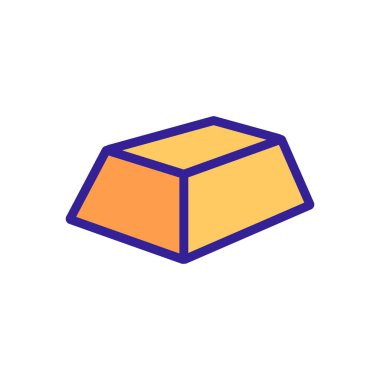 Çikolata ikonu vektörü. İzole edilmiş kontür sembolü gösterimi