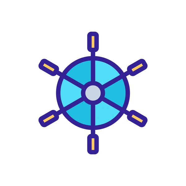 Кермо море вектор значок. Ізольована контурна символьна ілюстрація — стоковий вектор