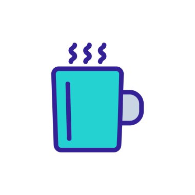 Çikolatalı sıcak vektör ikonu. İzole edilmiş kontür sembolü gösterimi