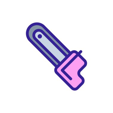 Testere simgesi vektörü. İzole edilmiş kontür sembolü gösterimi