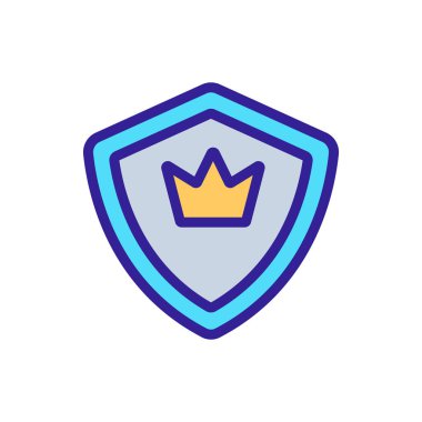 Sancak simgesi vektörü. İzole edilmiş kontür sembolü gösterimi