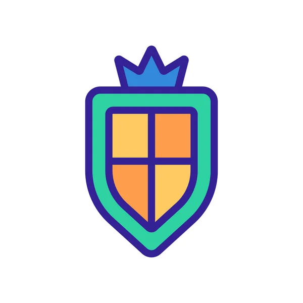 El viejo escudo de armas es un vector icono. Ilustración del símbolo de contorno aislado — Vector de stock