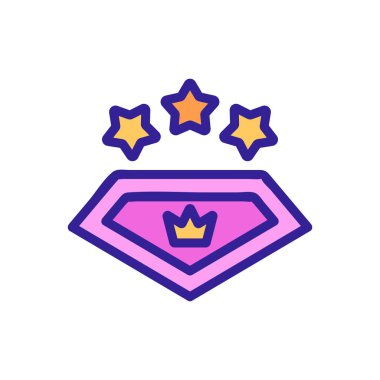 Sancak simgesi vektörü. İzole edilmiş kontür sembolü gösterimi