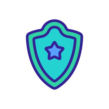 blazon Simgesi vektörü. İzole edilmiş kontür sembolü gösterimi