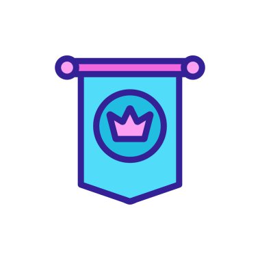 blazon Simgesi vektörü. İzole edilmiş kontür sembolü gösterimi