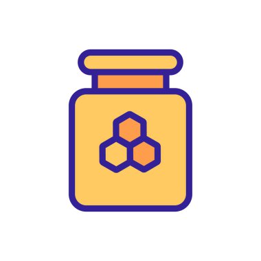 Bal ikonu vektörü. İzole edilmiş kontür sembolü gösterimi