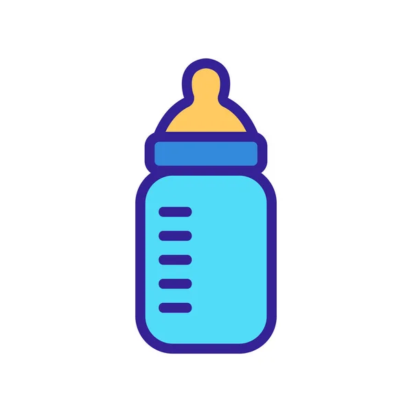 Alimentando o vetor ícone do bebê. Isolado contorno símbolo ilustração — Vetor de Stock