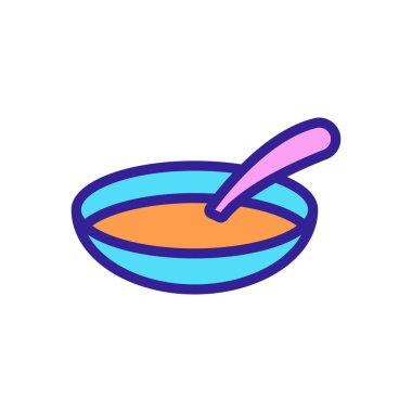 Bebek ikon vektörü besleniyor. İzole edilmiş kontür sembolü gösterimi