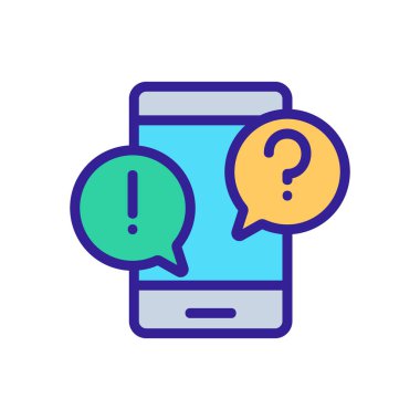 Simge vektörüne yardım et. İzole edilmiş kontür sembolü gösterimi