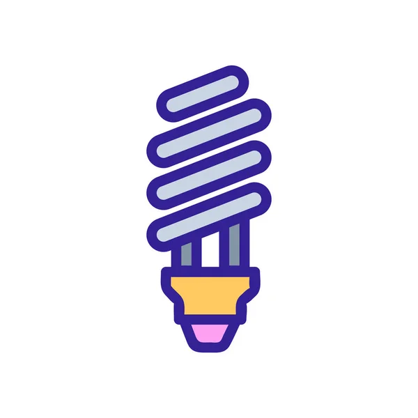 Ampoule icône vecteur. Illustration de symbole de contour isolé — Image vectorielle
