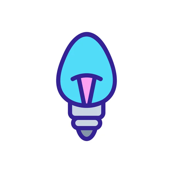 Light bulb icon vector. Isolated contour symbol illustration — Stock Vector