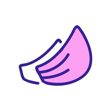 Sarımsak ikonu vektörü. İzole edilmiş kontür sembolü gösterimi