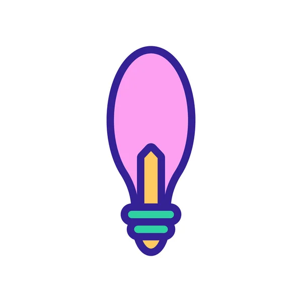 Ampoule icône vecteur. Illustration de symbole de contour isolé — Image vectorielle