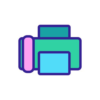 faks simgesi vektörü. İzole edilmiş kontür sembolü gösterimi