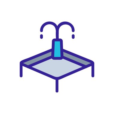 Çeşme içme vektörü ikonu. İzole edilmiş kontür sembolü gösterimi