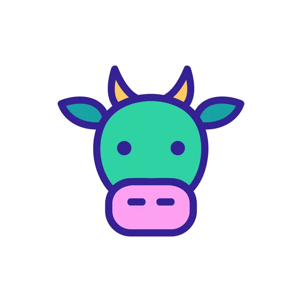 Cow icon vector. Isolated contour symbol illustration — ストックベクタ