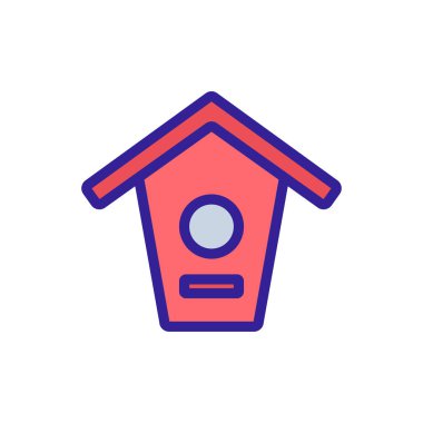 Kuş yuvası ikon vektörü. İzole edilmiş kontür sembolü gösterimi