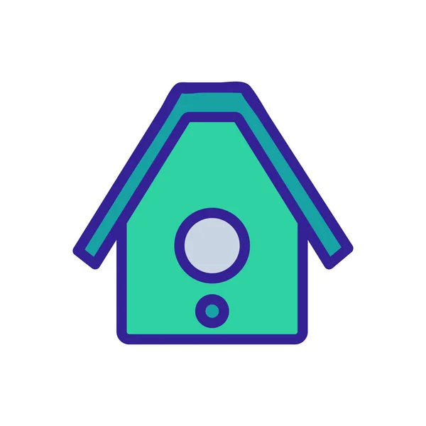 Bird house Icon vector. Isolated contour symbol illustration — Stock Vector