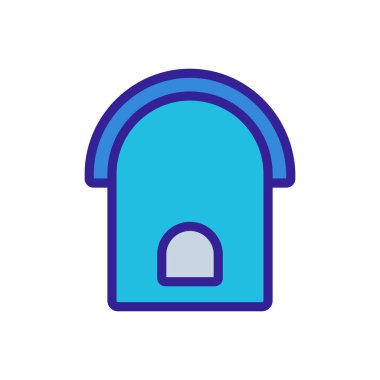 Kuş yuvası ikon vektörü. İzole edilmiş kontür sembolü gösterimi