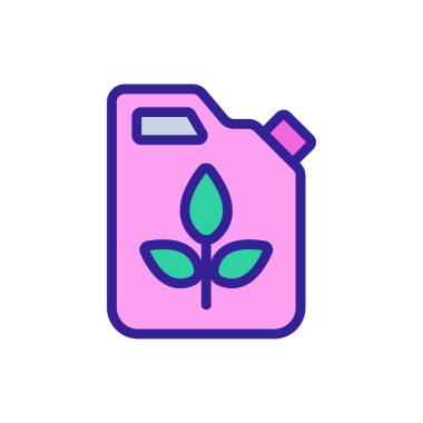 Biyoyakıt ikon vektörü. İzole edilmiş kontür sembolü gösterimi