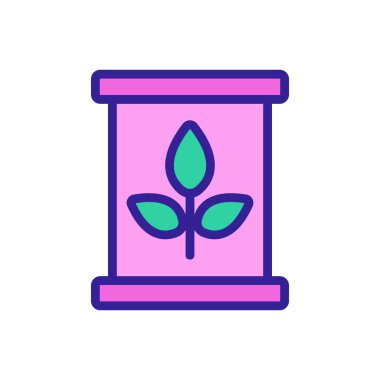 Biyoyakıt ikon vektörü. İzole edilmiş kontür sembolü gösterimi