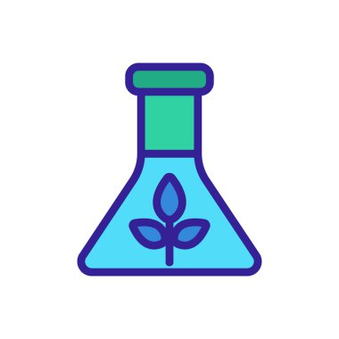 Biyoyakıt ikon vektörü. İzole edilmiş kontür sembolü gösterimi