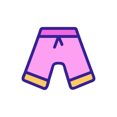 Deniz sahili ikonu vektörü. İzole edilmiş kontür sembolü gösterimi