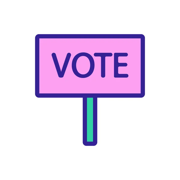 Vettore delle icone di voto. Illustrazione del simbolo del contorno isolato — Vettoriale Stock