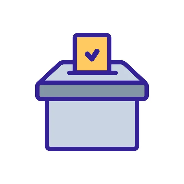 Icône de vote électoral vecteur. Illustration de symbole de contour isolé — Image vectorielle