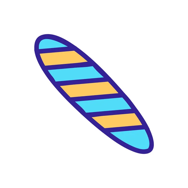 Surfplank zee pictogram vector. Geïsoleerde contoursymbool illustratie — Stockvector