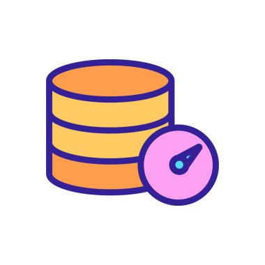 Veritabanı bir simge vektörü. İzole edilmiş kontür sembolü gösterimi