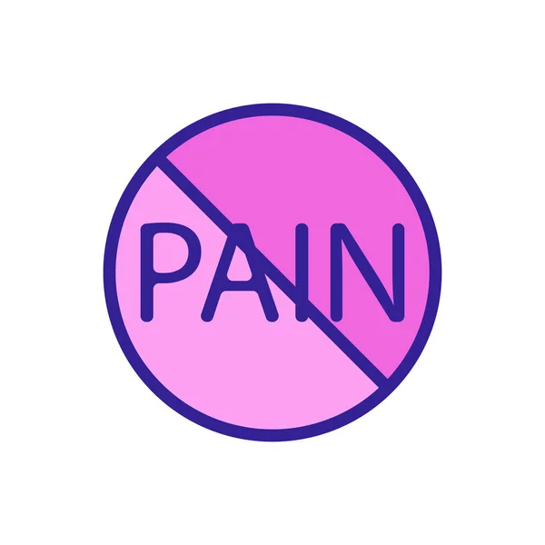 Pain icon vector. Isolated contour symbol illustration — Stock Vector